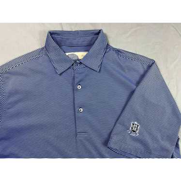 Vintage Donald Ross Polo Golf Shirt. Blue Stripe,… - image 1