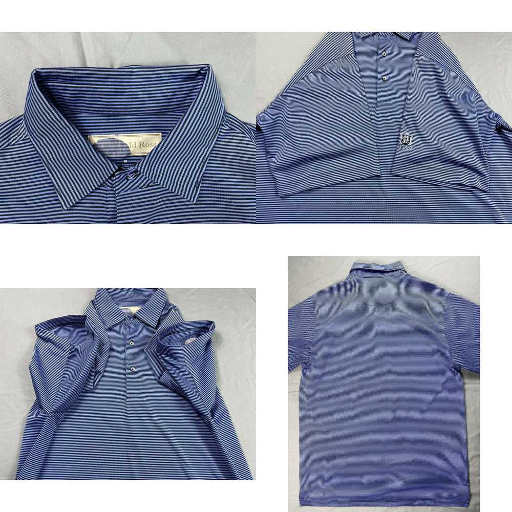 Vintage Donald Ross Polo Golf Shirt. Blue Stripe,… - image 4