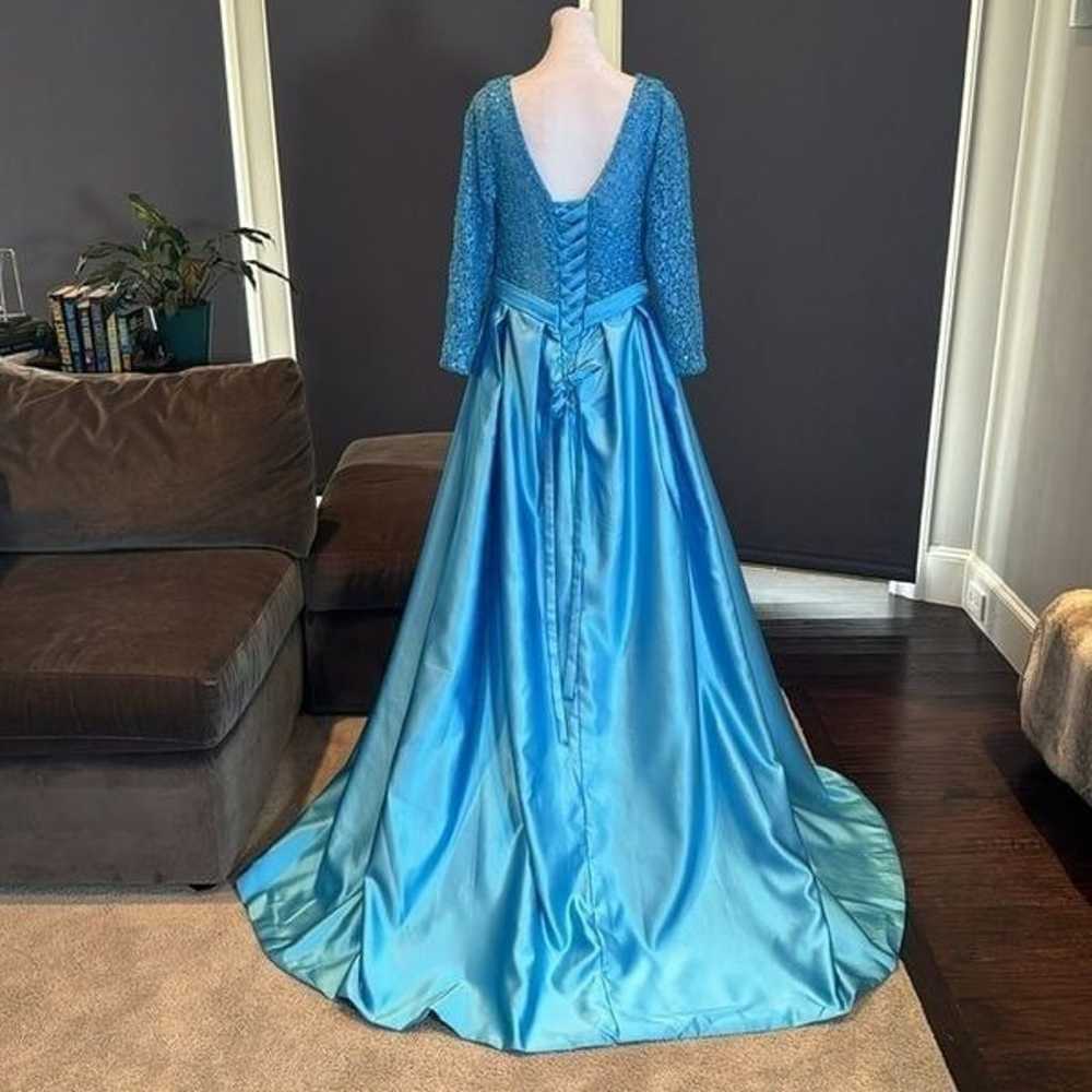Women’s FullLength Blue Formal Prom Party Dress L… - image 5