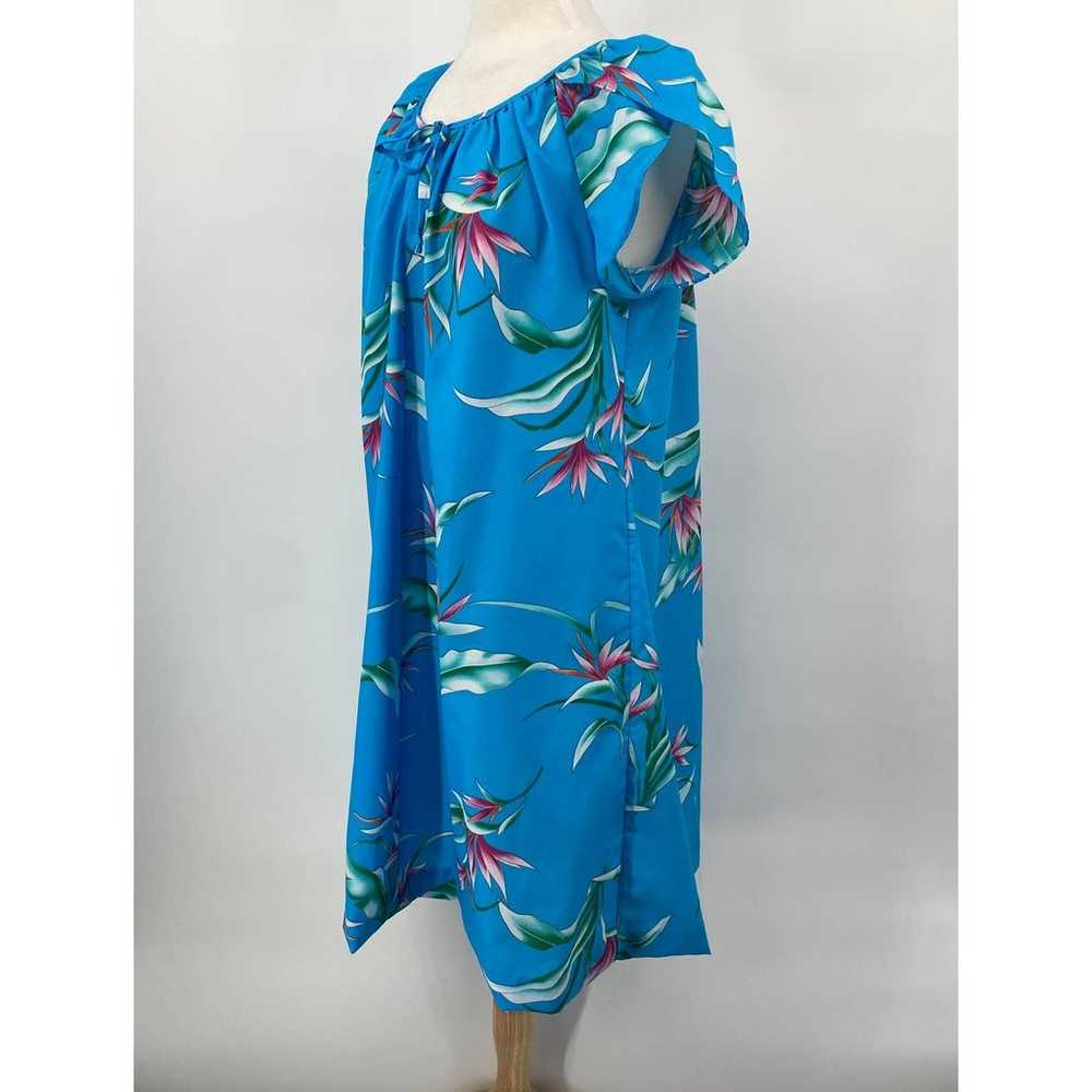 Vintage 70s Hilo Hattie Dress Hawaiian V Neck Tro… - image 5