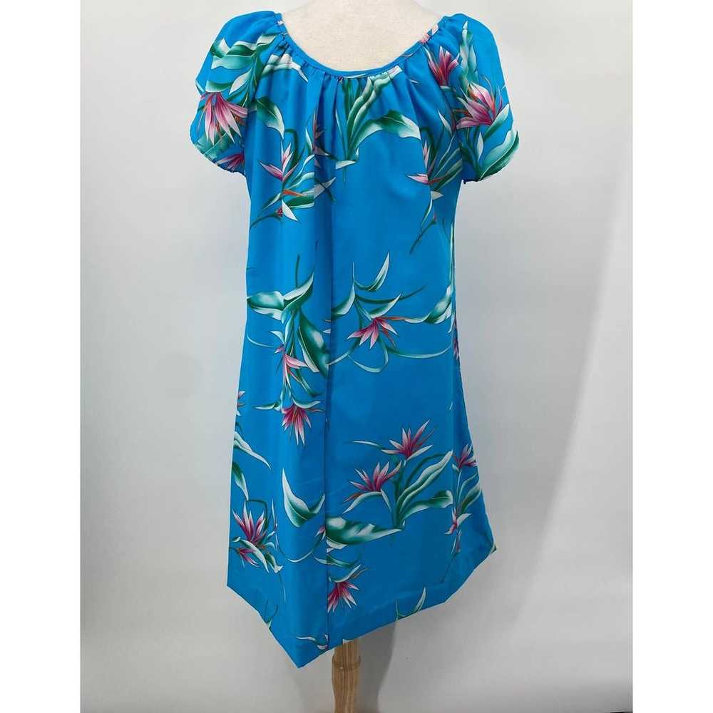 Vintage 70s Hilo Hattie Dress Hawaiian V Neck Tro… - image 7