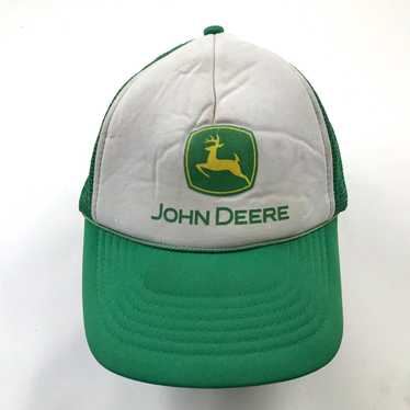 Vintage John Deere Hat Cap Snapback Trucker Green… - image 1