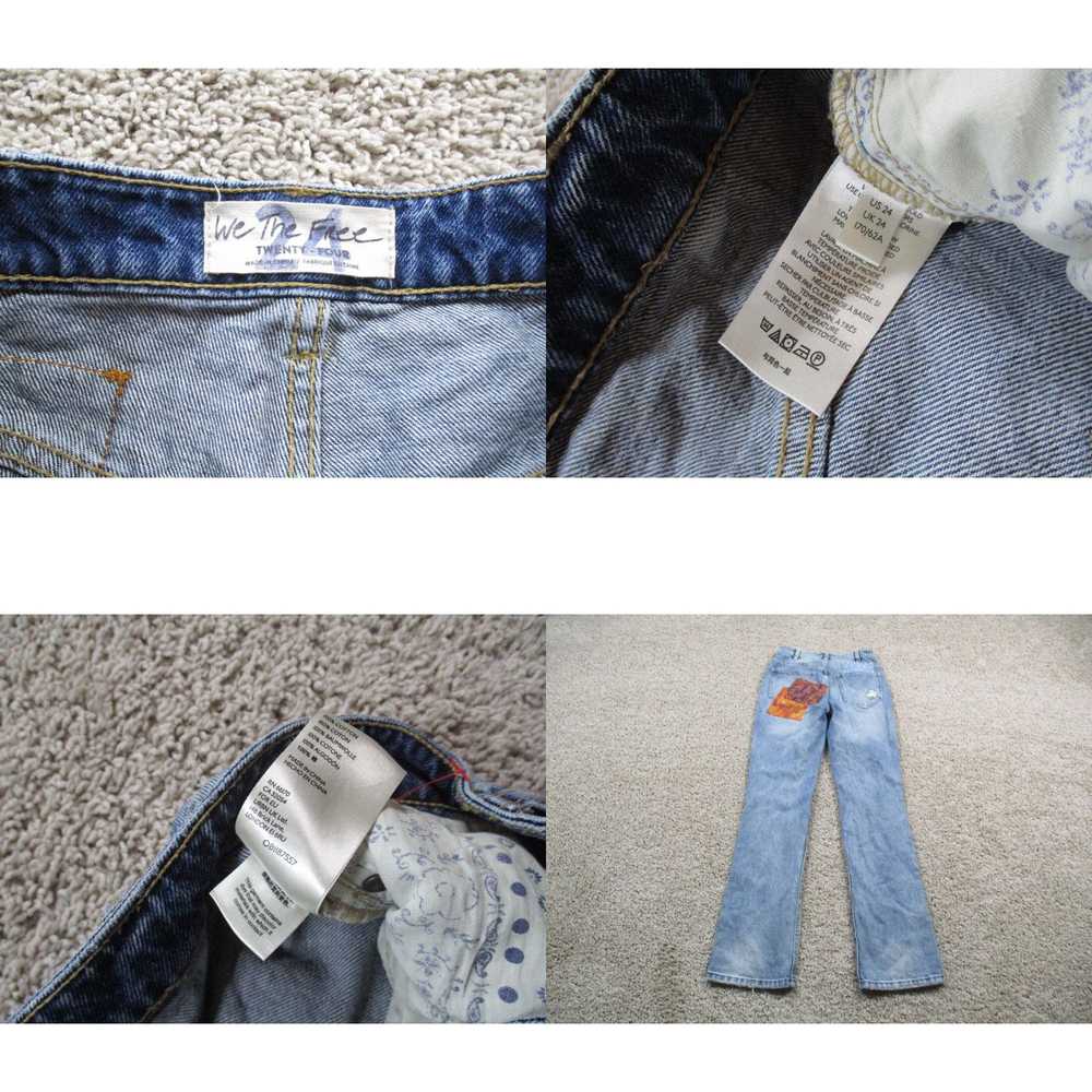 Vintage We The Free Jeans Womens 24 Blue Slim Boy… - image 4