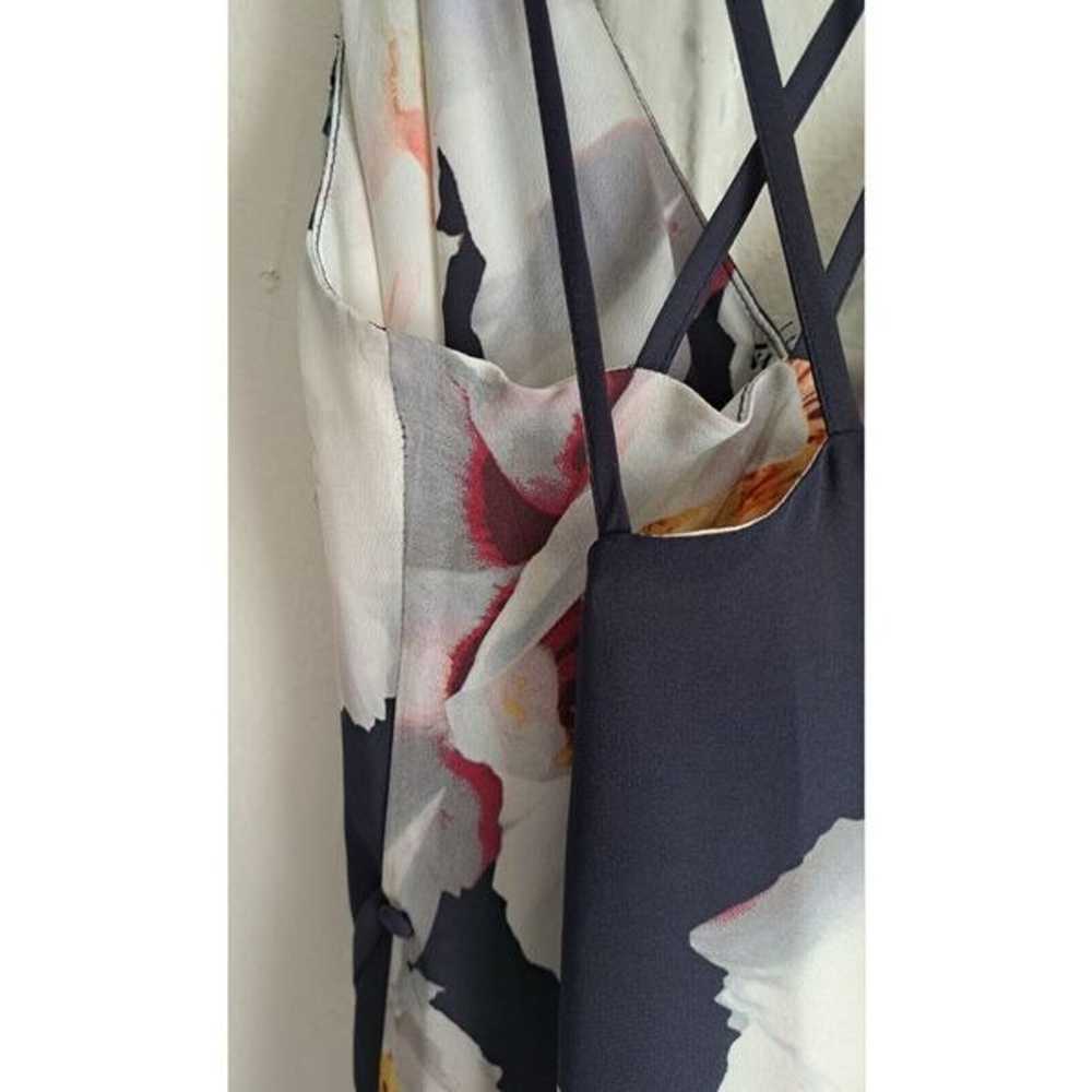 Intermix Women Silk Medium Wrap Tie Floral Midi H… - image 4