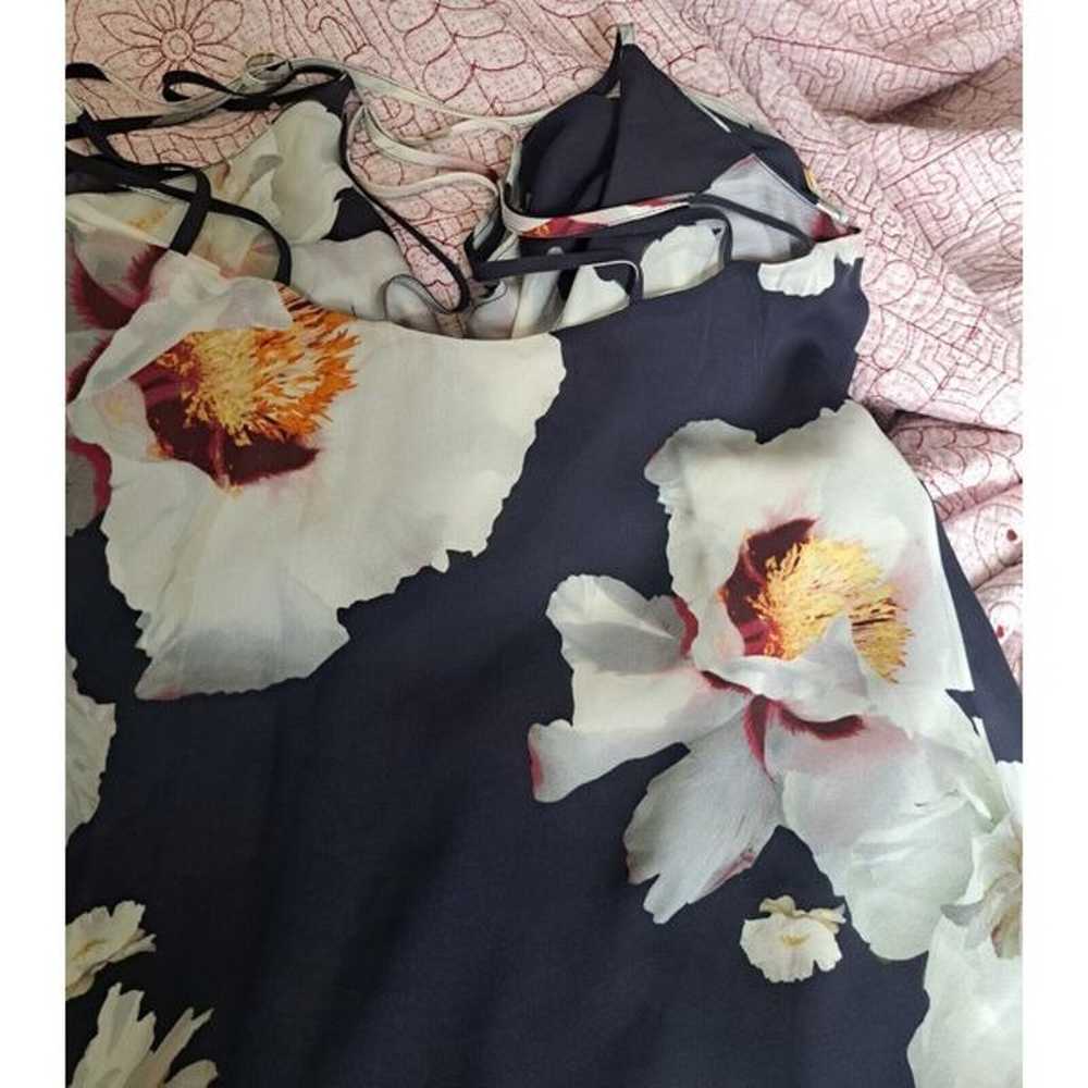 Intermix Women Silk Medium Wrap Tie Floral Midi H… - image 5