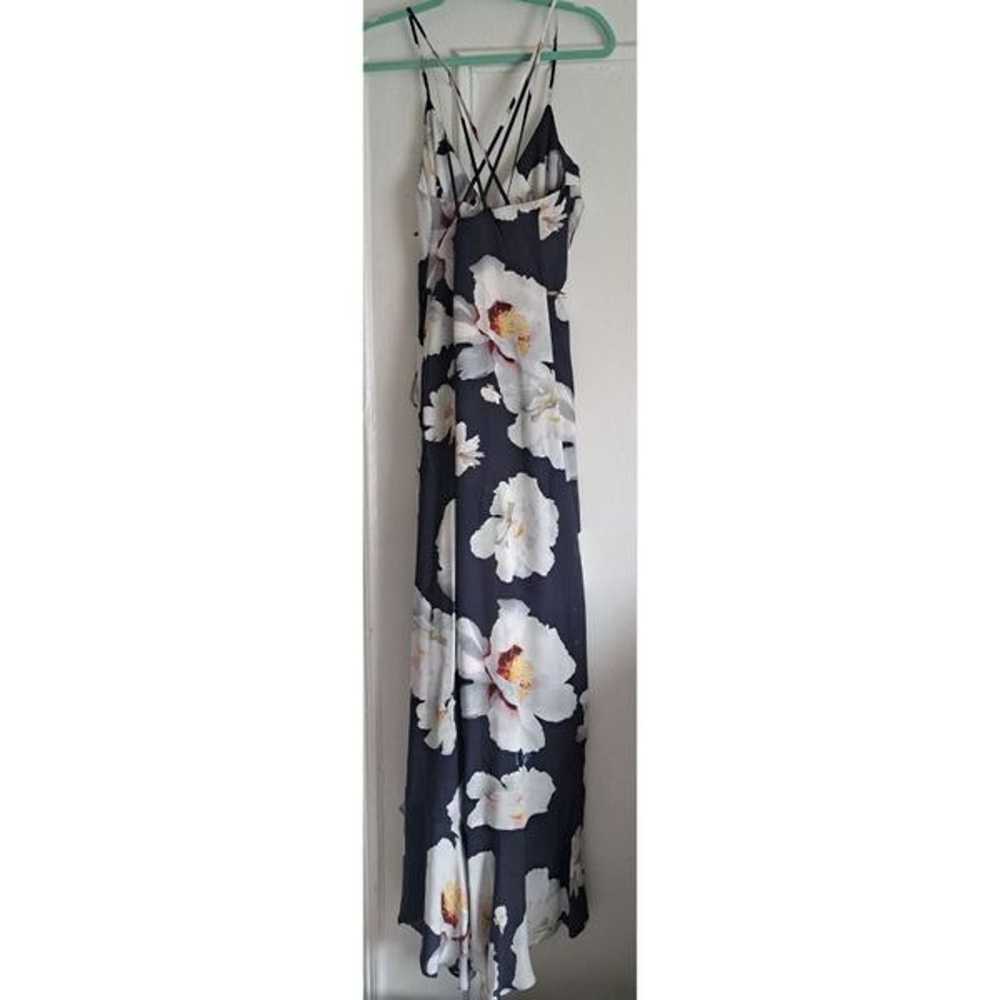 Intermix Women Silk Medium Wrap Tie Floral Midi H… - image 9