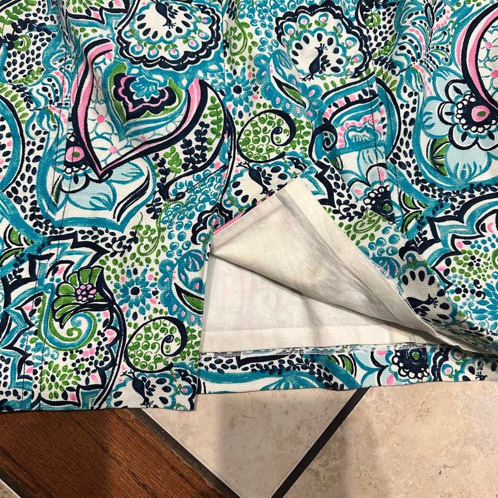 Lilly Pulitzer Blue Melanie Floral Skirt Size 14 - image 4