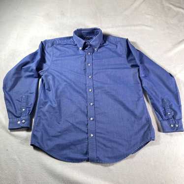 Vintage Lands End Shirt Womens 20 Blue Button Up … - image 1