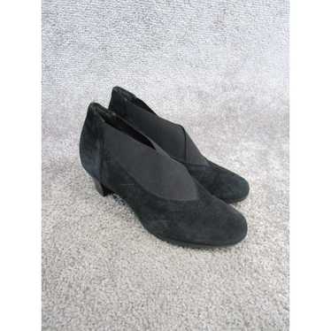 Vintage Munro Heels Womens Size 8 M Black Suede An