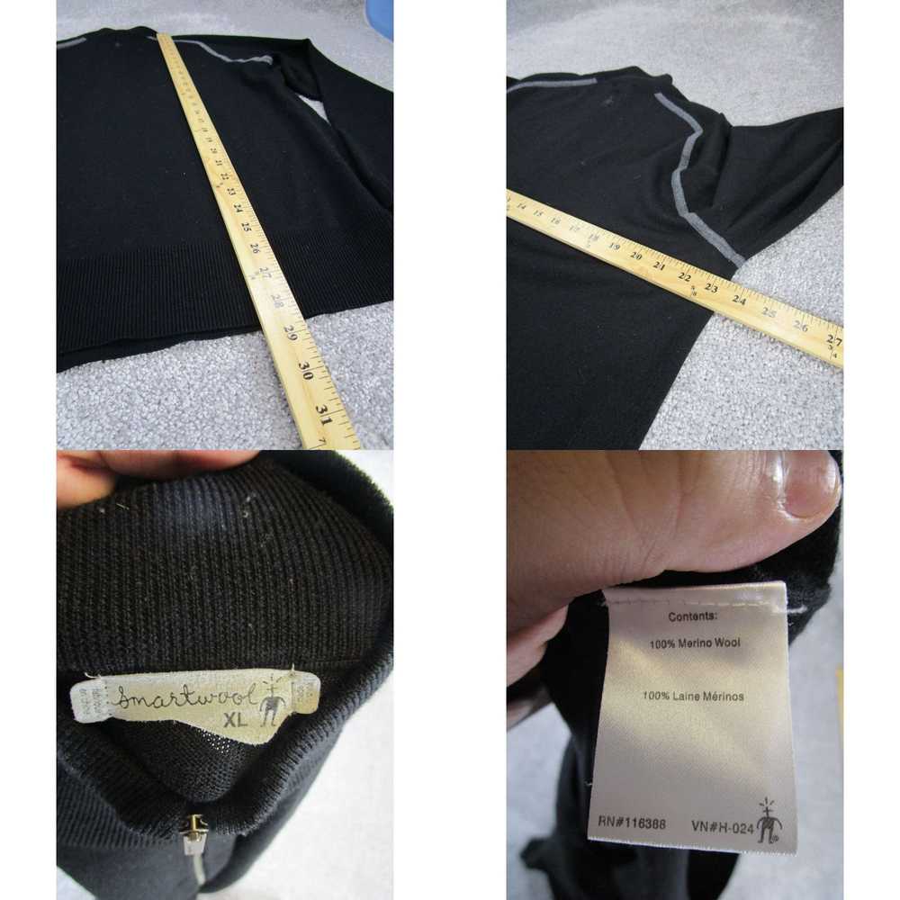 Vintage Smartwool Sweater Mens Xl Black Knit 1/5 … - image 4