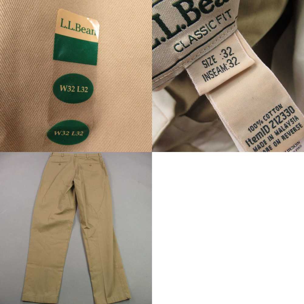 Vintage LL Bean Pants Mens 32X32 Chino Pockets St… - image 4