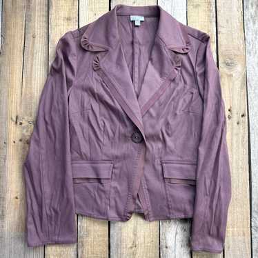 Vintage J. Jill Blazer Jacket Womens Size 4 Purple - image 1