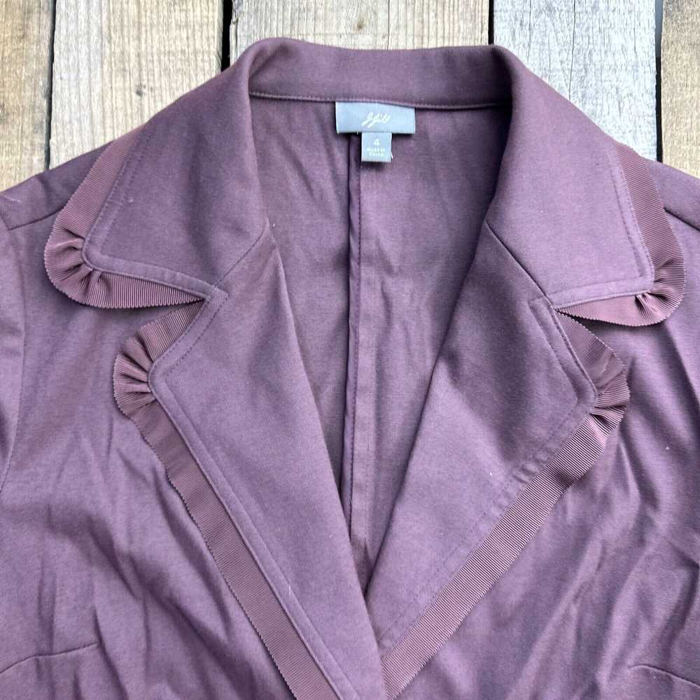 Vintage J. Jill Blazer Jacket Womens Size 4 Purple - image 3