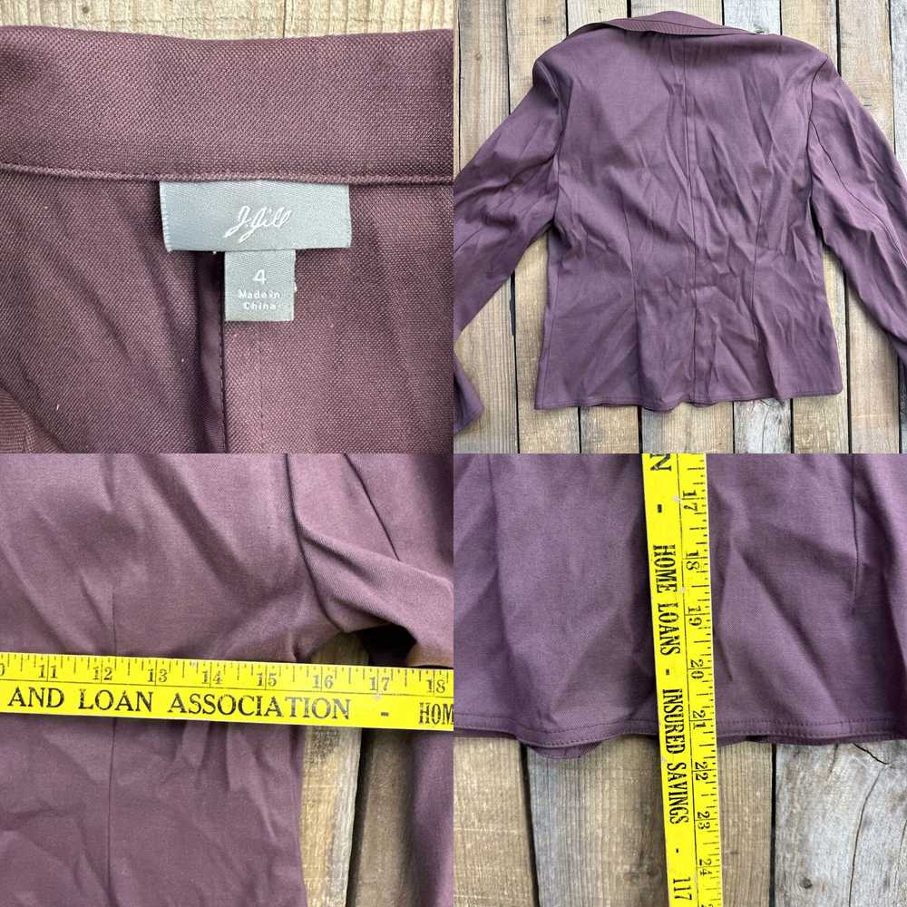 Vintage J. Jill Blazer Jacket Womens Size 4 Purple - image 4