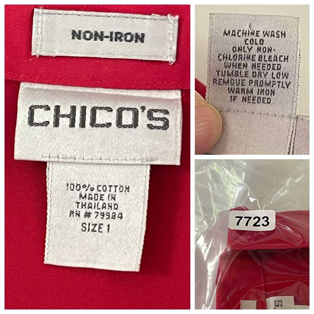 Chicos Chico’s Non-Iron Button Front Blouse Sz 1 … - image 10