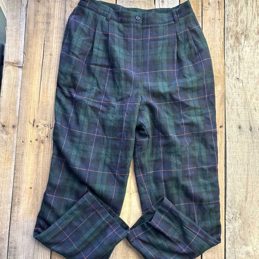 Vintage Sag Harbor VTG Plaid Pants Womens Size 16… - image 1