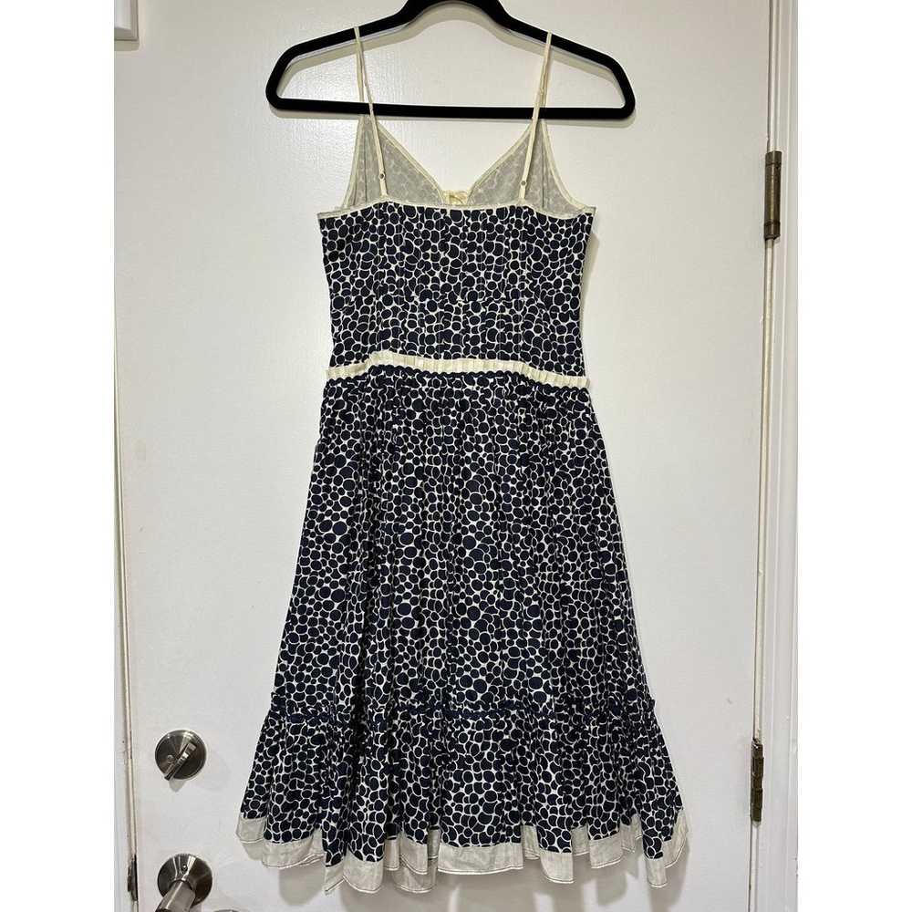 Anna Sui Women's Size Large Strappy Dress Navy Wh… - image 8