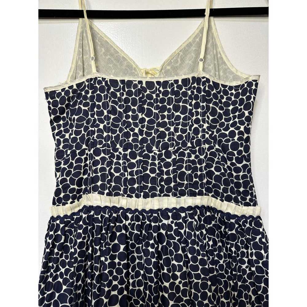 Anna Sui Women's Size Large Strappy Dress Navy Wh… - image 9
