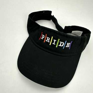 Vintage Pride Visor Cap Hat Adjustable Black - image 1