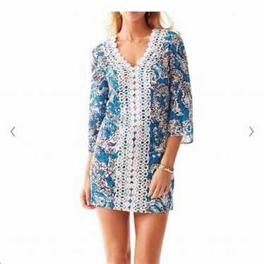 Lilly Pulitzer Blue Embroidered Brooke Tunic Dress