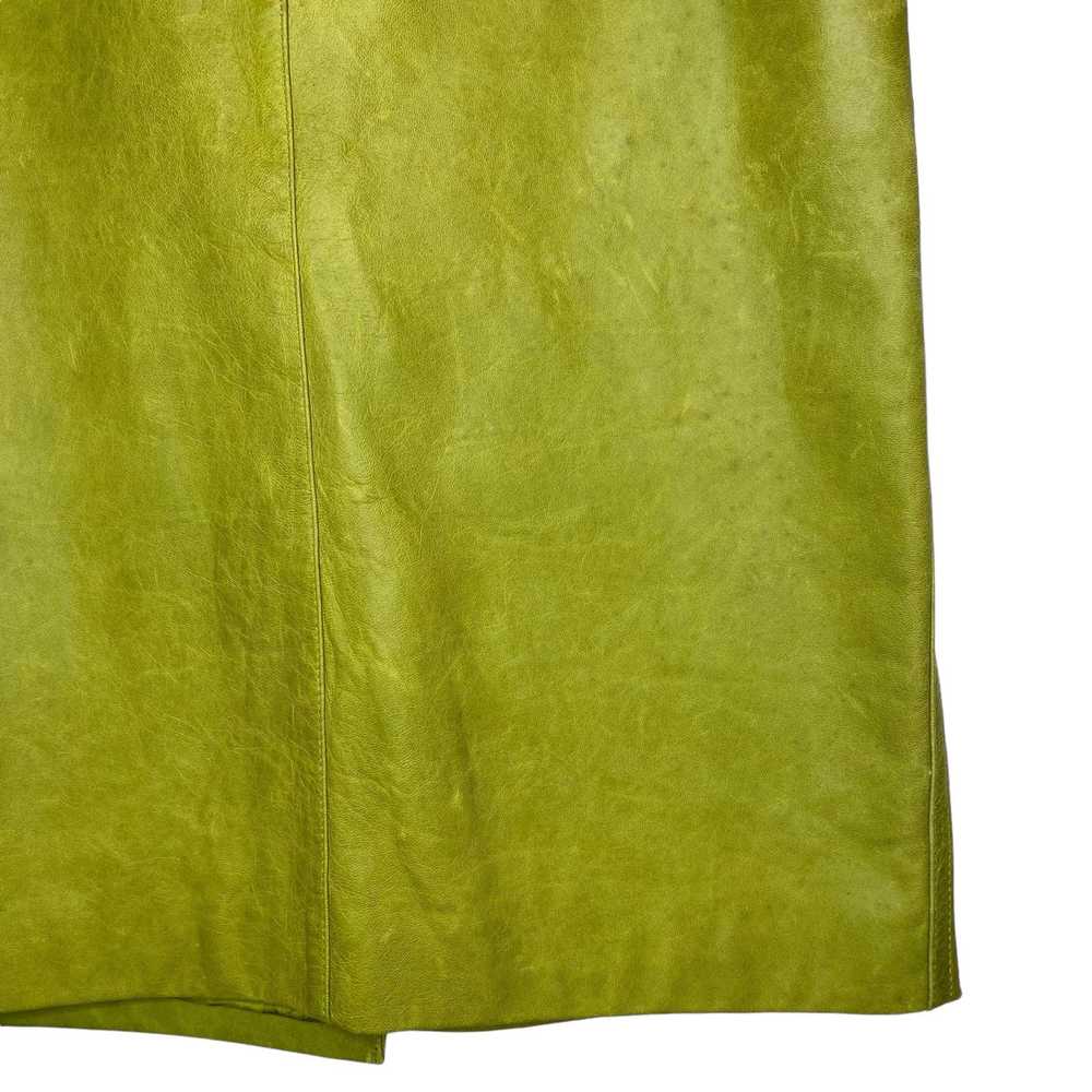 Max Mara Max Mara Lamb Leather Retro Lime Green S… - image 10