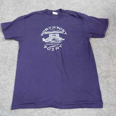 Vintage North Point Park Mens T-shirt Medium Blue… - image 1