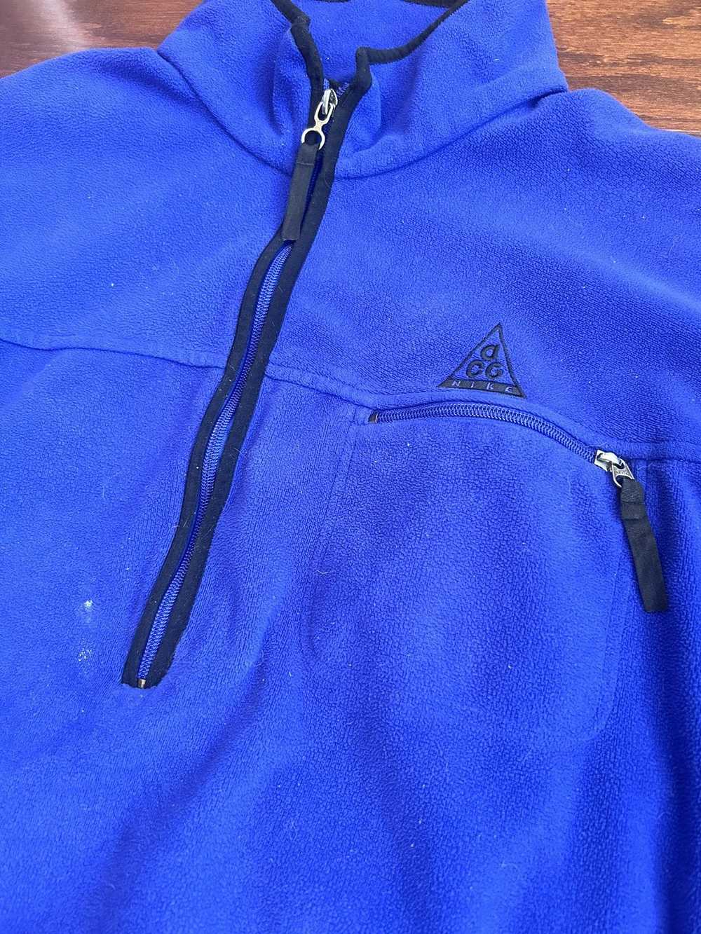 Nike ACG Nike ACG blue fleece quarter zip vintage… - image 2