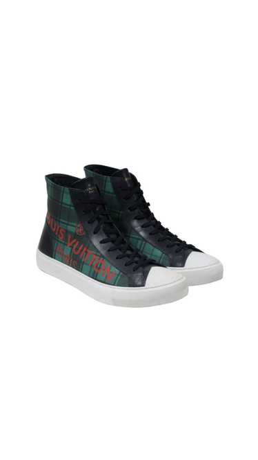 Louis Vuitton Tattoo Sneakers Green Plaid