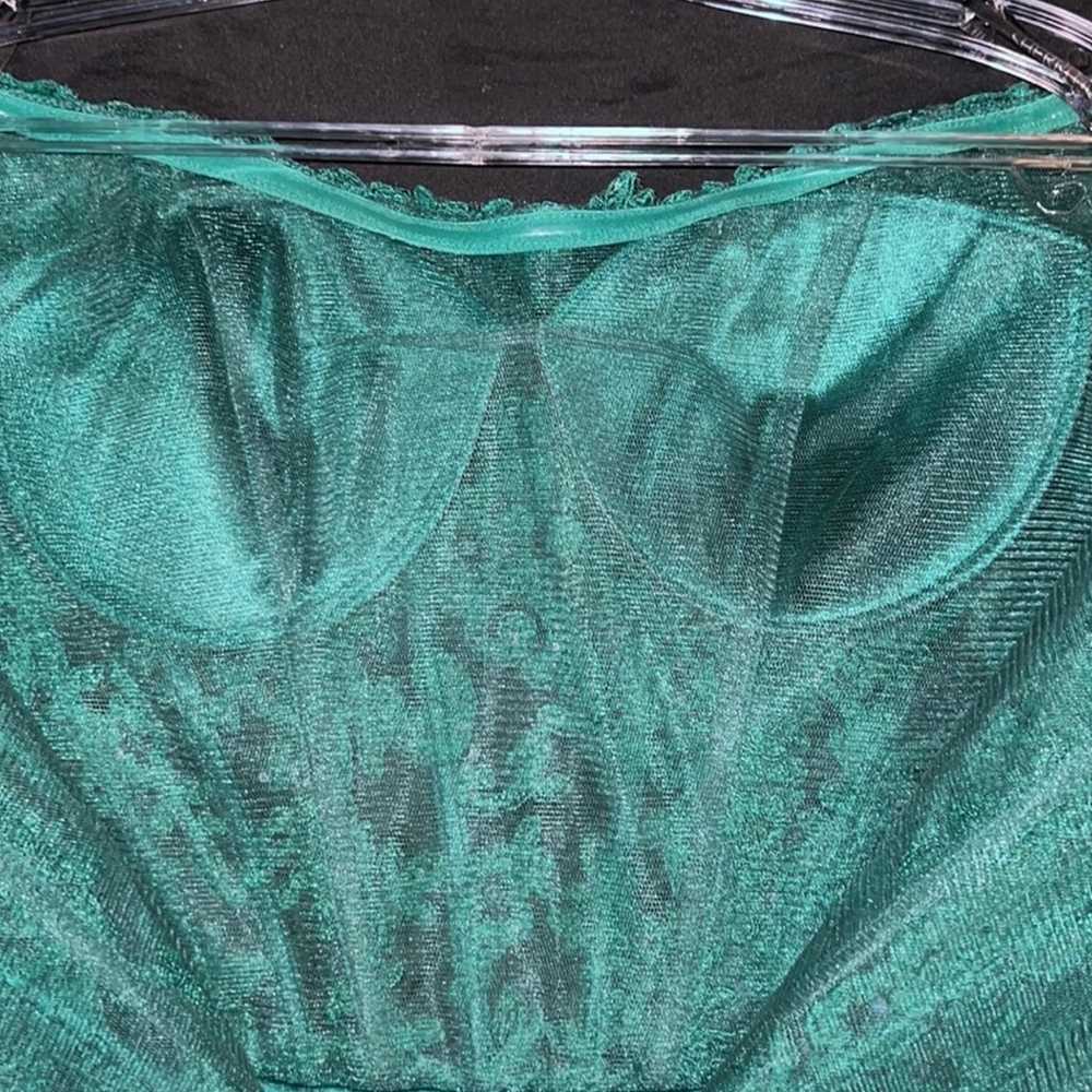 Green Sherri Hill Strapless Corset Dress - image 10