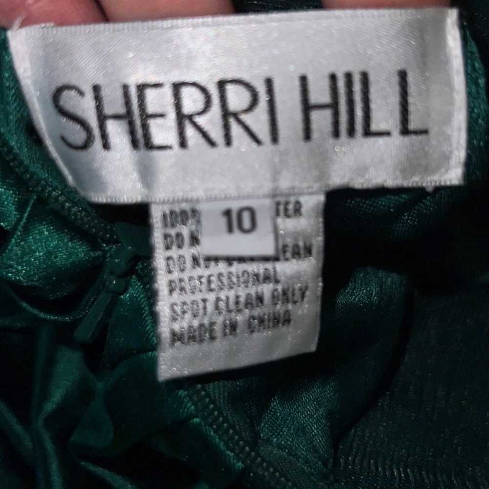 Green Sherri Hill Strapless Corset Dress - image 9