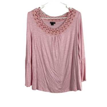 Bell New Directions Womens Pink Pleated Bell Slee… - image 1