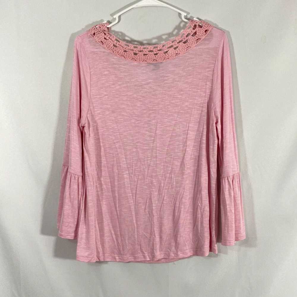 Bell New Directions Womens Pink Pleated Bell Slee… - image 2
