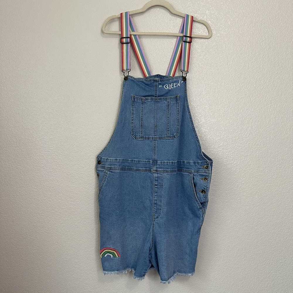 Other Target Take Pride Denim Embroidered Overall… - image 1