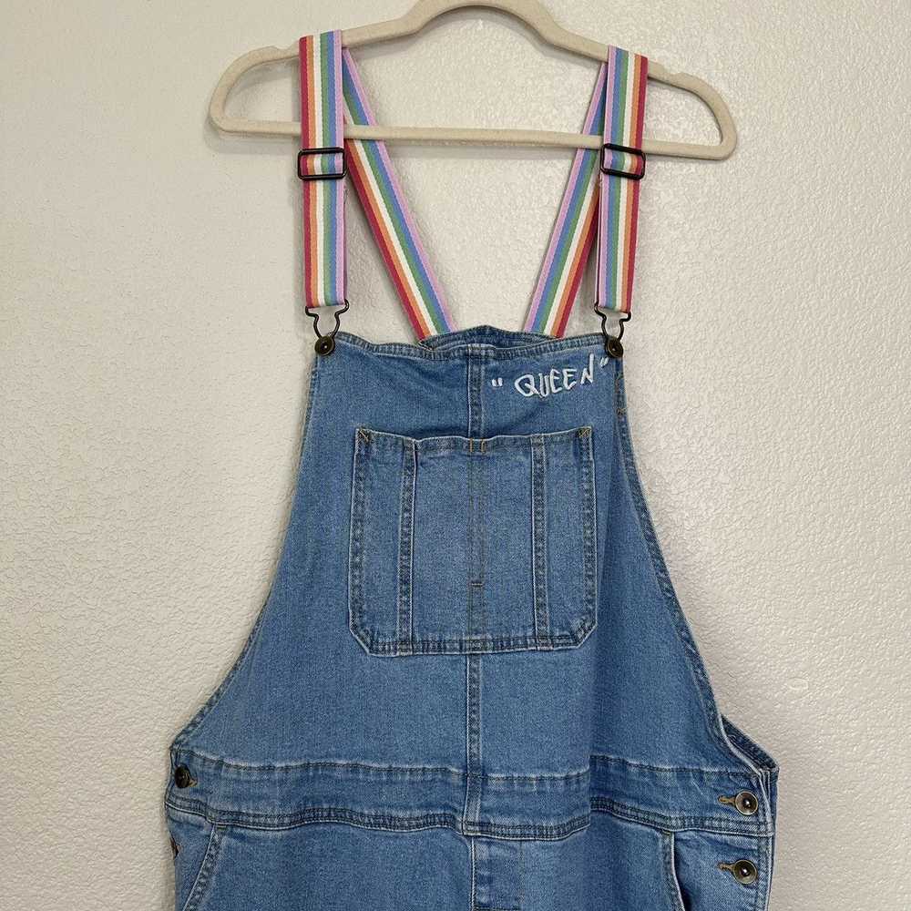 Other Target Take Pride Denim Embroidered Overall… - image 2