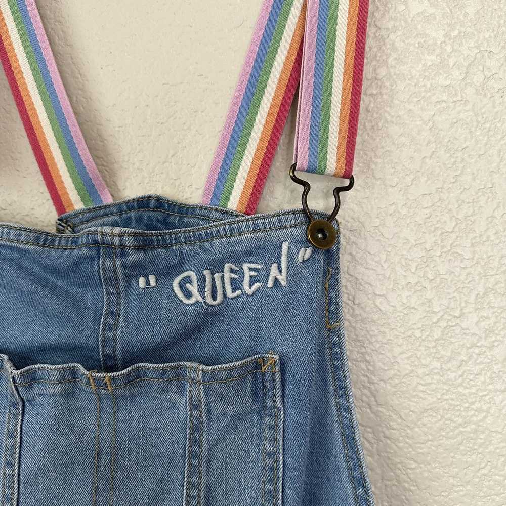 Other Target Take Pride Denim Embroidered Overall… - image 3