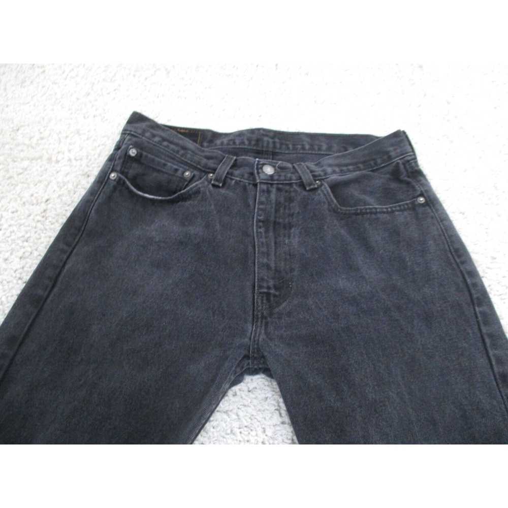 Levi's Levi's Jeans Mens 34x36 Black 505 Cotton D… - image 2