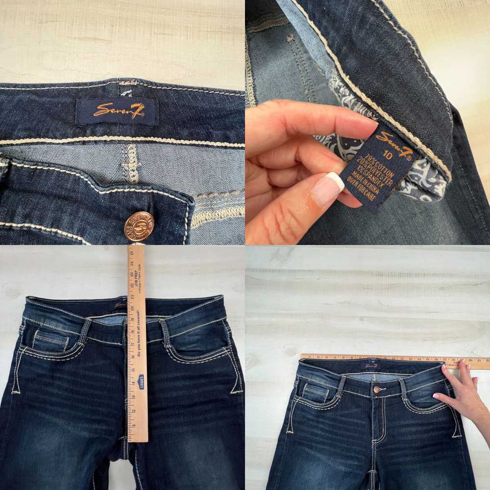 Vintage Seven7 Womens Cropped Jeans 10 Dark Wash … - image 4