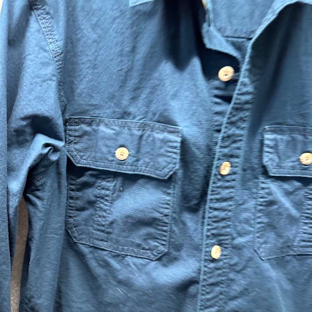 Vintage RedHead Shirt Adult Medium Blue Canvas Bu… - image 3