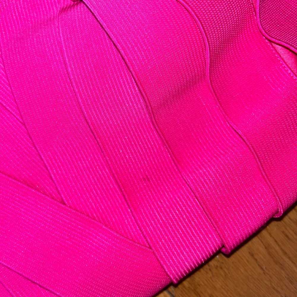 Sherri Hill hot pink bandage dress size 4 - image 4