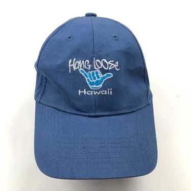 Vintage Hawaii Hat Cap Snapback Blue White Adjust… - image 1