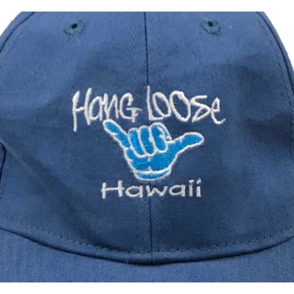 Vintage Hawaii Hat Cap Snapback Blue White Adjust… - image 2