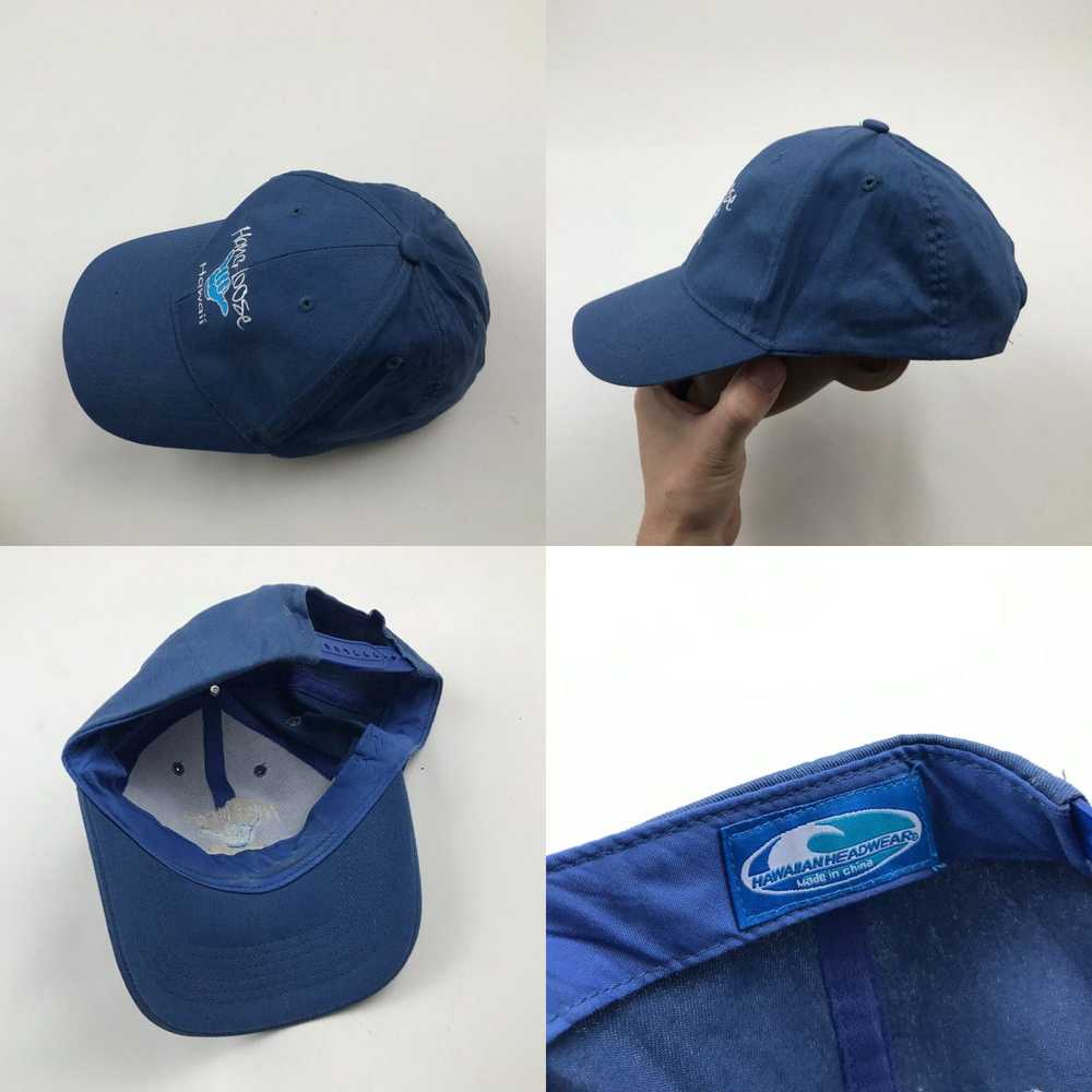 Vintage Hawaii Hat Cap Snapback Blue White Adjust… - image 4