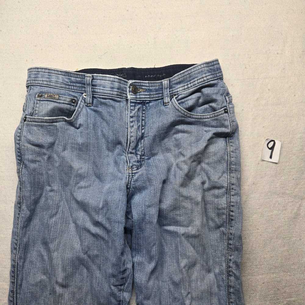 Lee Lee Jeans Medium Blue Stretch Comfort Waistba… - image 2