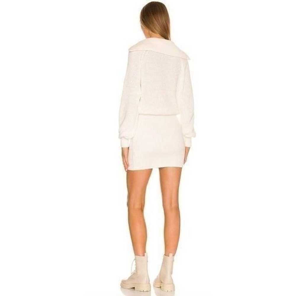 SER.O.YA Carly Sweater Knit Dress in White Cotton… - image 2