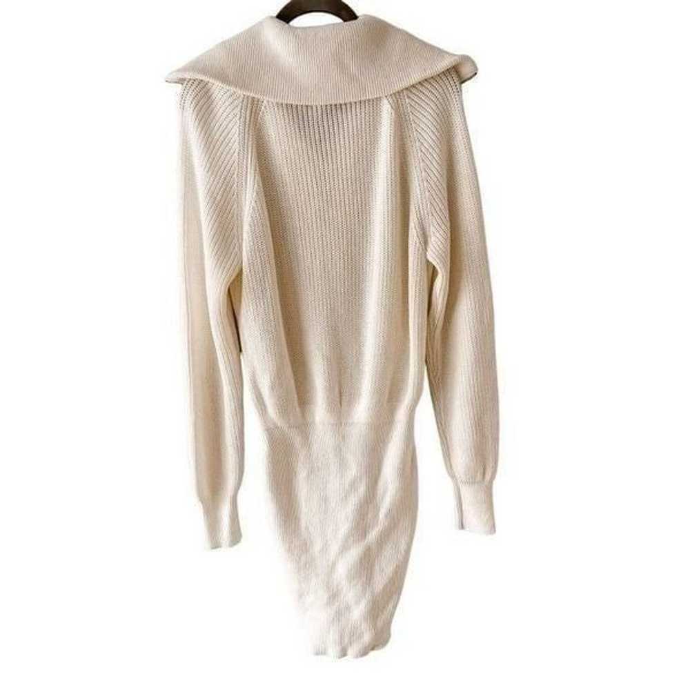 SER.O.YA Carly Sweater Knit Dress in White Cotton… - image 6