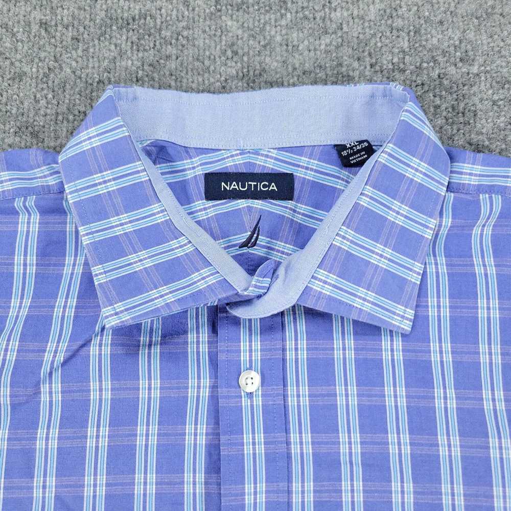 Nautica Nautica Button Shirt Men 2XL Blue 18.5 34… - image 3
