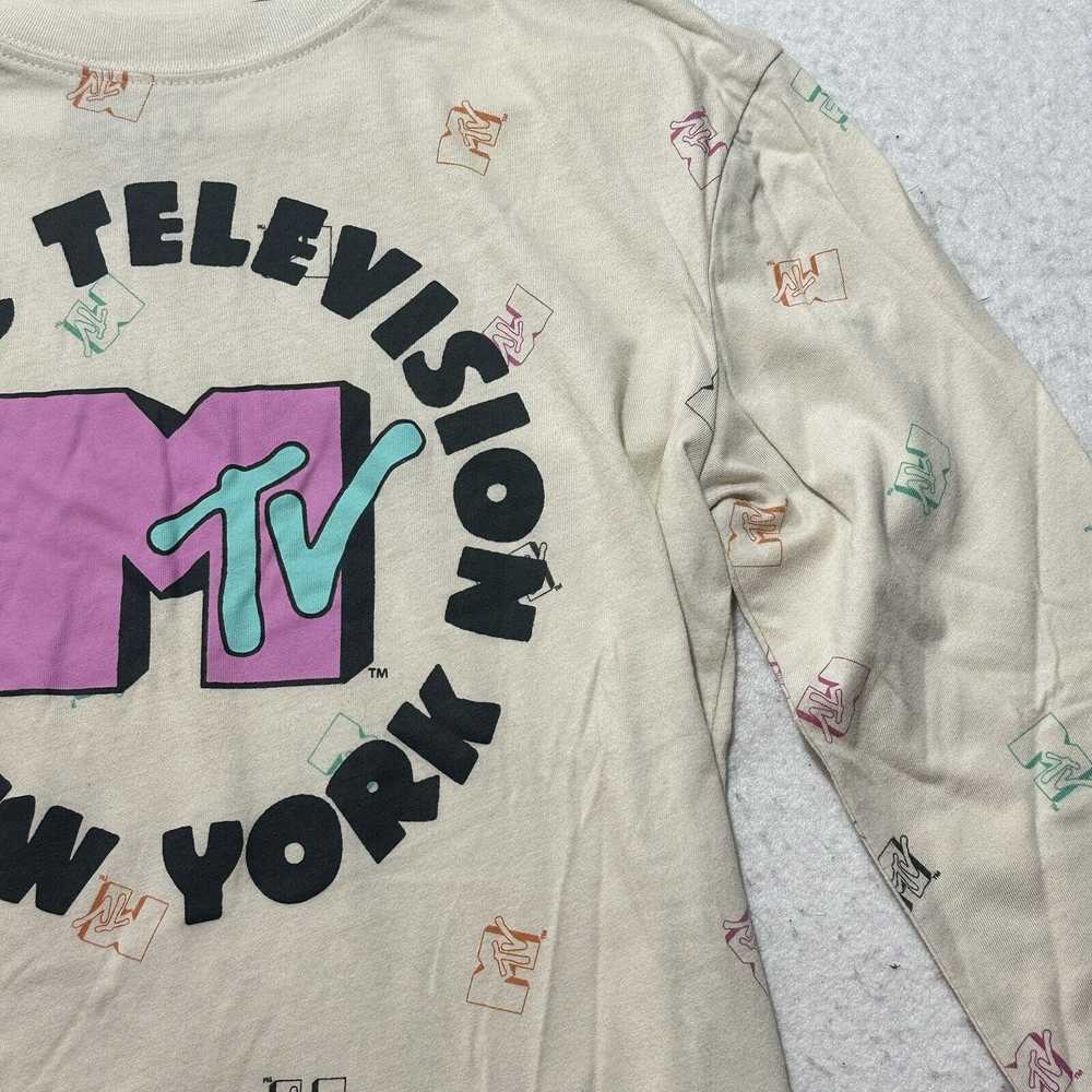 Mtv MTV XS Music Television Logo Cream Graphic T … - image 6