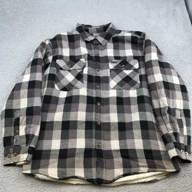 Vintage Smiths Flannel Shirt Jacket Adult XL Blac… - image 1