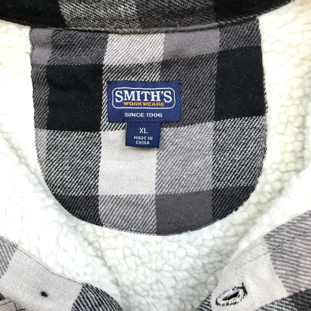 Vintage Smiths Flannel Shirt Jacket Adult XL Blac… - image 2