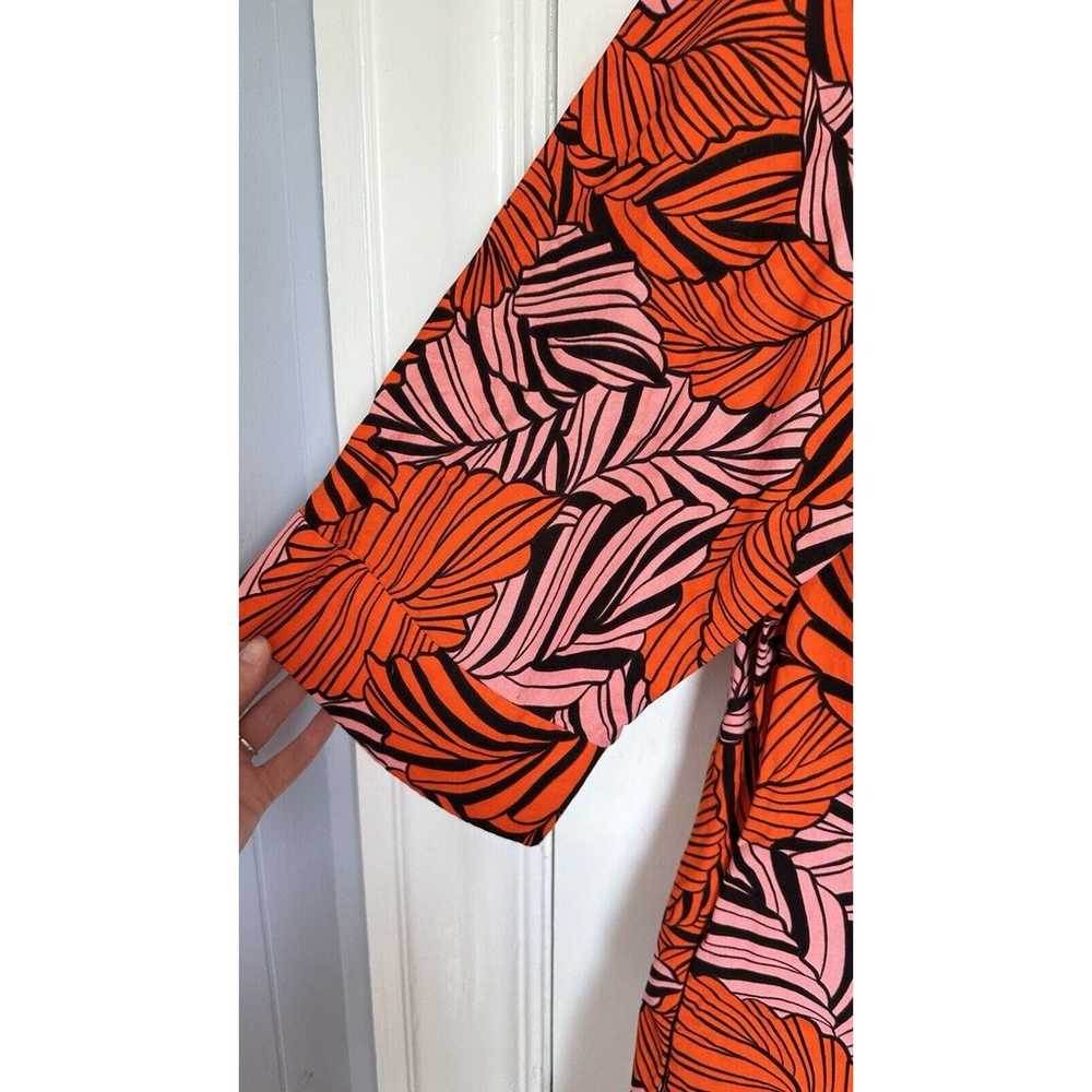 Zuri Kenya Bright Orange Pink Dress 100% Cotton S… - image 2